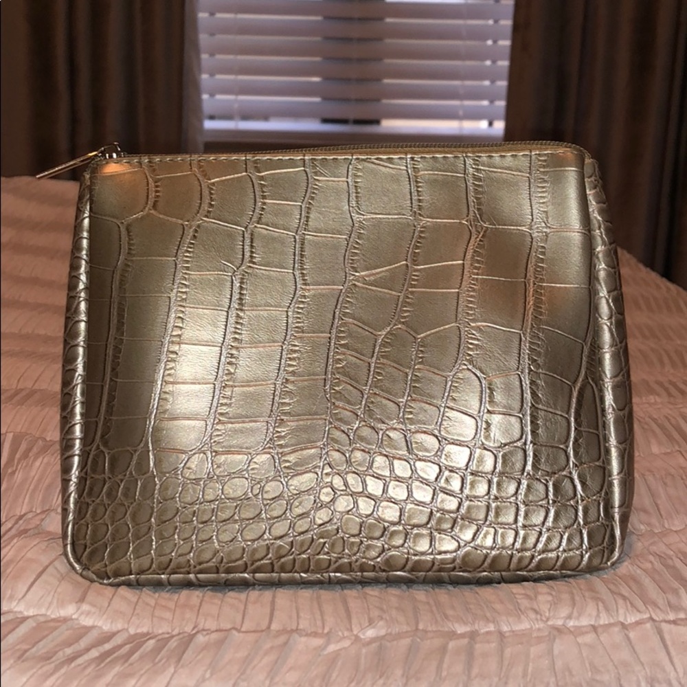 Snakeskin Leather Make Up Bag